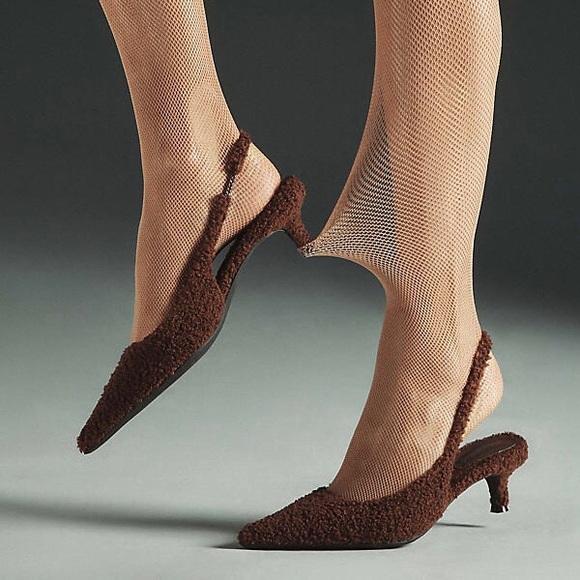 Jeffrey Campbell Persona T Teddy Brown Kitten Heels Sz 8 - Picture 1 of 11